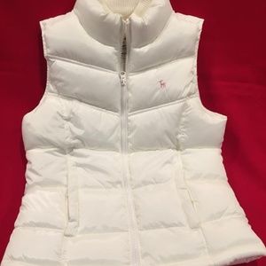 Old Navy White Winter Vest for Girls Size Large
